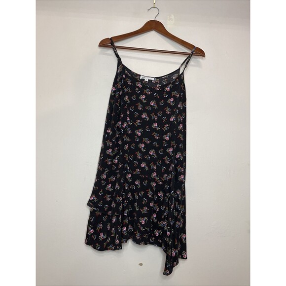 Thakoon Collective Floral Slip Dress Womens 4 Small Black Watercolor Mini Casual - Picture 4 of 9